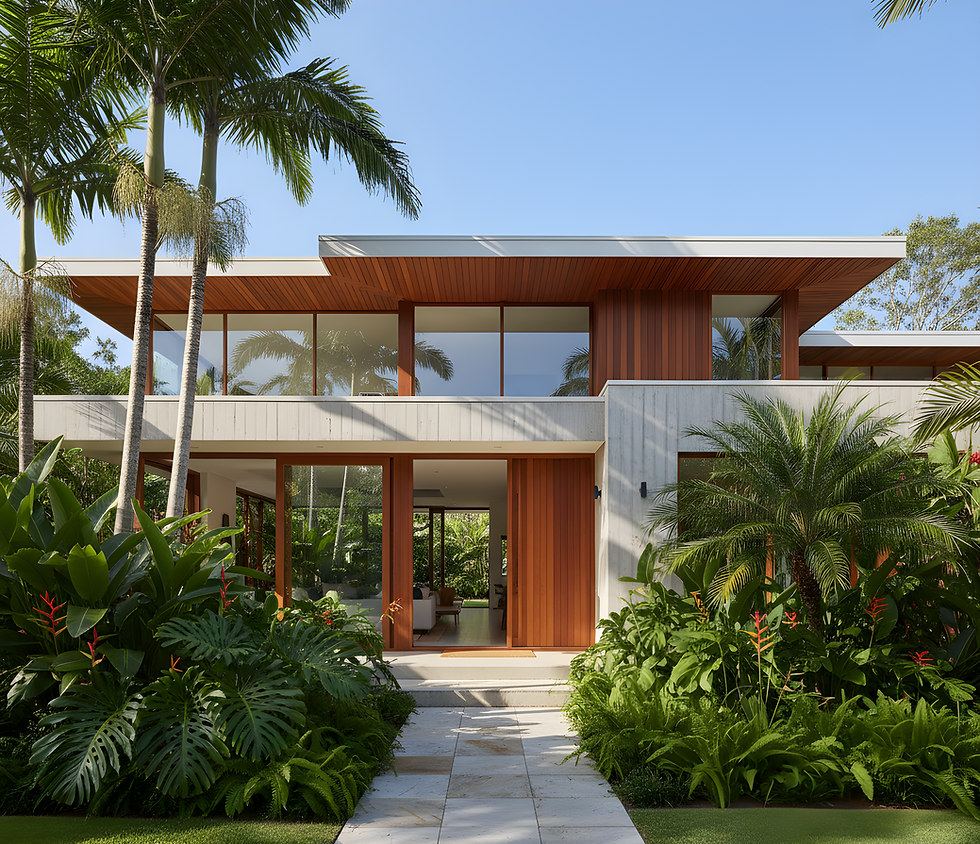 Eye-level view of a modern Queensland home near the Sunshine Coast